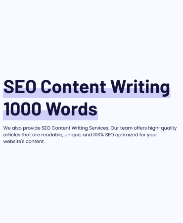 SEO Content Writing - 1000 Words